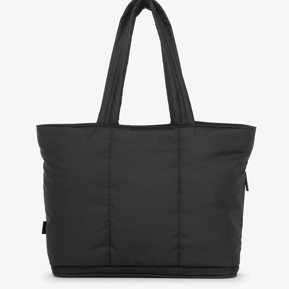 Calpak Luka expandable laptop Tote in matte black